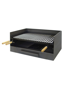 CAJON CON PARRILLA INOX 61X40X33CM