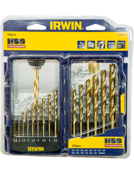 BROCA HSS TITANIO JGO 15 PZS 1,5-10 MM