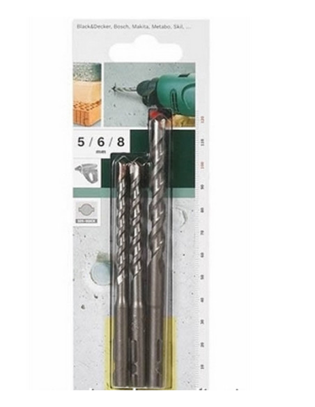 BROCA HORMIGON UNEO SET 3 PZS 5-6-8 MM