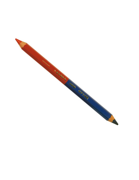 LAPIZ BICOLOR HEXAG AZUL/ROJO C/12 180 MM