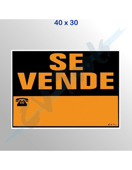 CARTEL PLASTIFICADO SE VENDE 40X30 CM