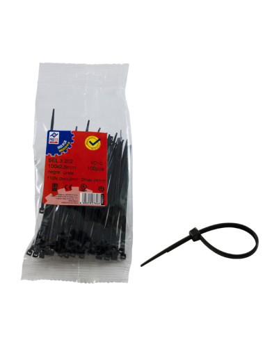 BRIDA NYLON NEGRA B/100 2,5X160 MM