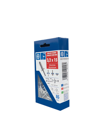 REMACHE BLISTER 85 U 3,2X15 MM