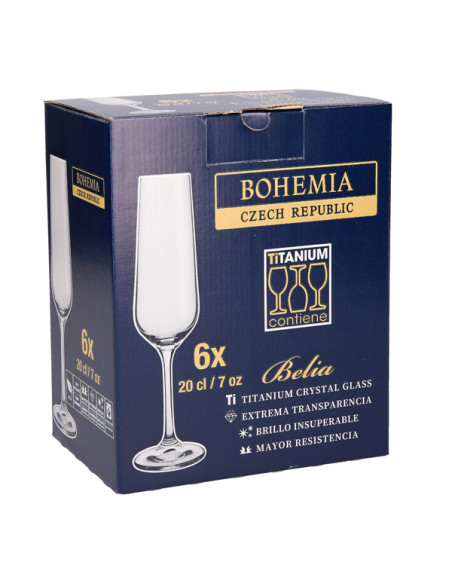 COPA CAVA CRISTAL BELIA PACK-6 20 CL