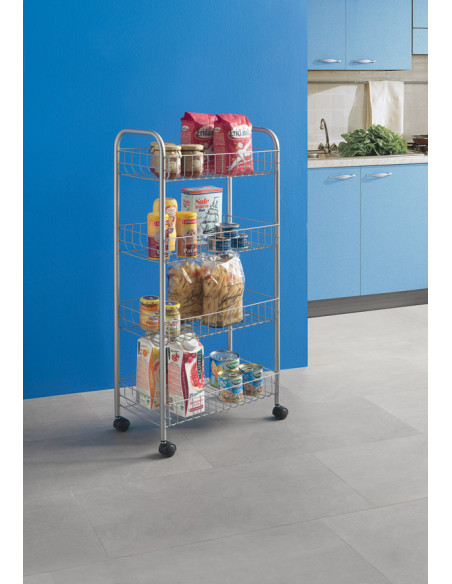 CARRO MULTIUSO INOX ASCONA 4 C 41X23X84CM