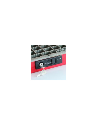 CAJA CAUDALES MODULAR ROJA 25X18X9CM