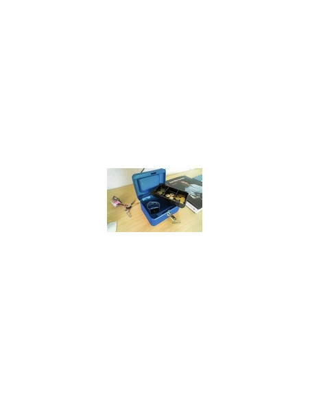 CAJA CAUDALES AZUL 15X11X8CM