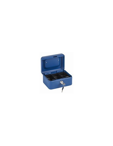 CAJA CAUDALES AZUL 15X11X8CM
