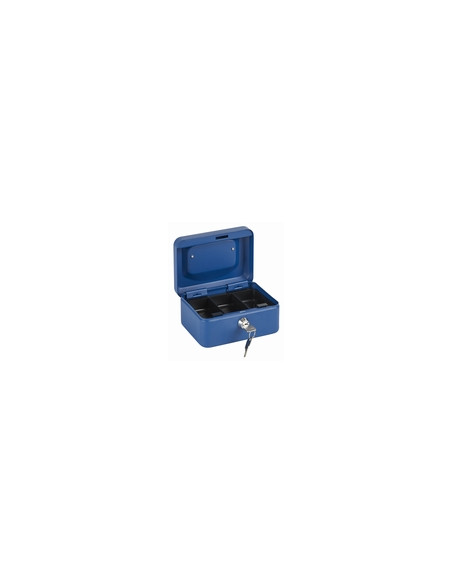 CAJA CAUDALES AZUL 15X11X8CM