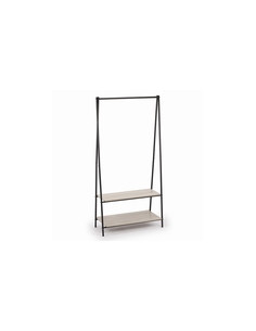 PERCHERO C/BALD NEGRO MELAMINA MOA 80X40X160 2