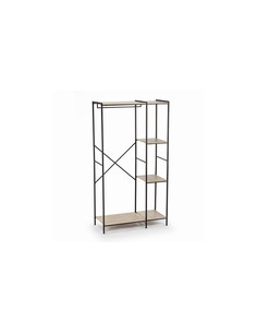 PERCHERO C/EST NEGRO MELAMINA MOA 90X40X165 2