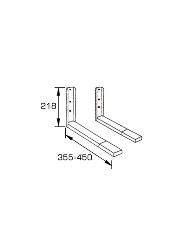 SOPORTE MICROONDAS EXT.PLATA 40 KG