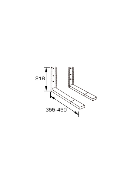 SOPORTE MICROONDAS EXT.BLANCO 40 KG
