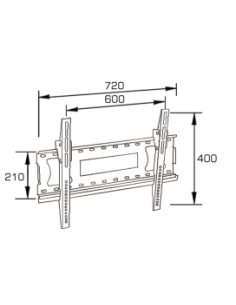 SOPORTE TV LED INCLINABLE NEGRO HASTA 90'' 2