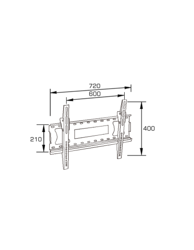 SOPORTE TV LED INCLINABLE NEGRO HASTA 90''