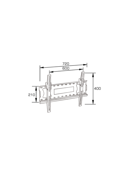SOPORTE TV LED INCLINABLE NEGRO HASTA 90''