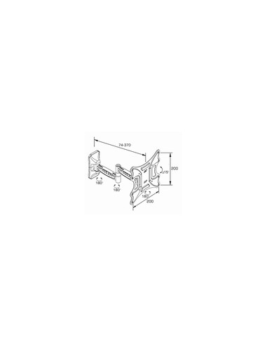 SOPORTE TV LED 2 BR INCL.G. NEGRO HASTA 60''