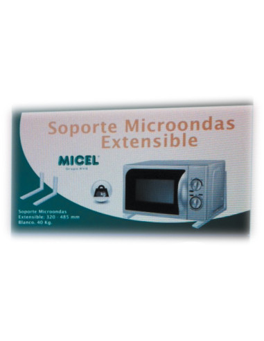 SOPORTE MICROONDAS EXT BLANCO 40 KG