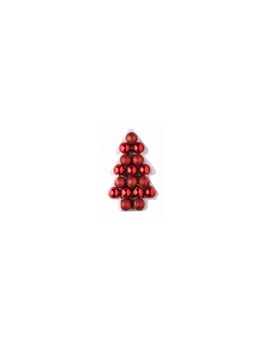 BOLA NAVIDAD ROJO SET-17 3 CM