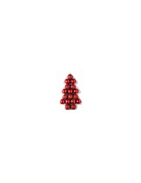 BOLA NAVIDAD ROJO SET-17 3 CM