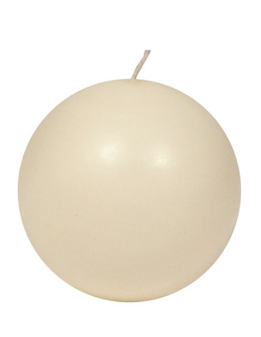 VELA BOLA ESFERICA BLANCO MATE 8 CM