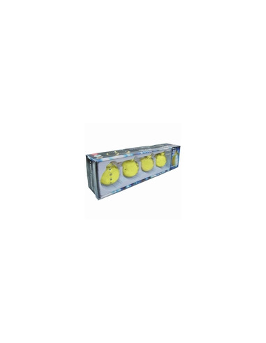 GUIRNALDA 4 BOLAS LED BLANCA 7 CM