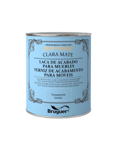 LACA BARNIZ ACABADO TIZA TRANSPARENTE MUEBLES 125 ML