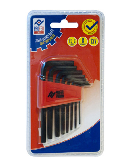 LLAVE ALLEN 1,5-6MM JGO 8 PZS