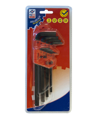 LLAVE ALLEN LARGA 9PZ 1,5-10 MM