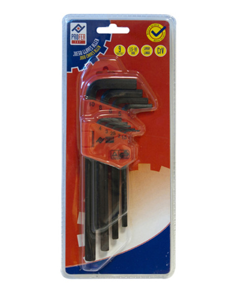 LLAVE ALLEN LARGA 9PZ 1,5-10 MM
