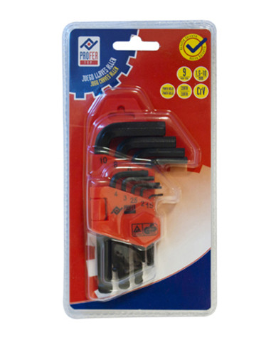LLAVE ALLEN CORTA P/BOLA 9P 1,5-10 MM