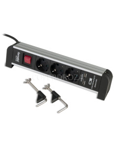 BASE MULTIPLE 3T +2USB ALUMINI 2
