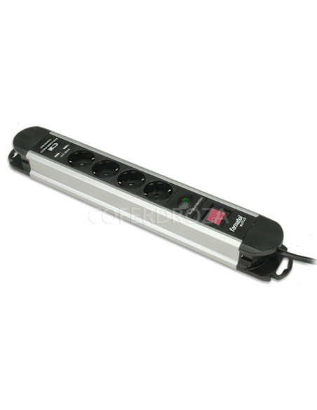 BASE MULTIPLE 4T +2USB ALUMINI
