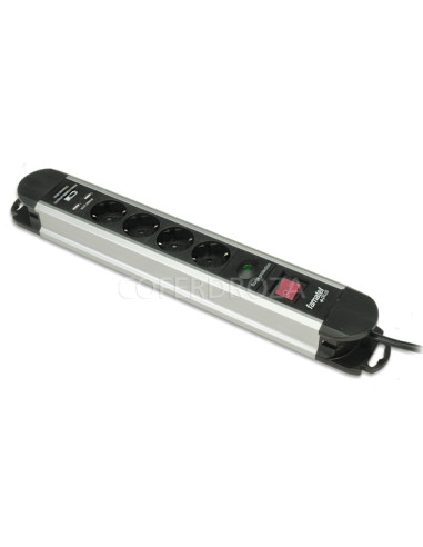 BASE MULTIPLE 6T +2USB ALUMINI