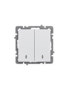 CONMUTADOR DOBLE EMPOTRAR BLANCO 10 A 2
