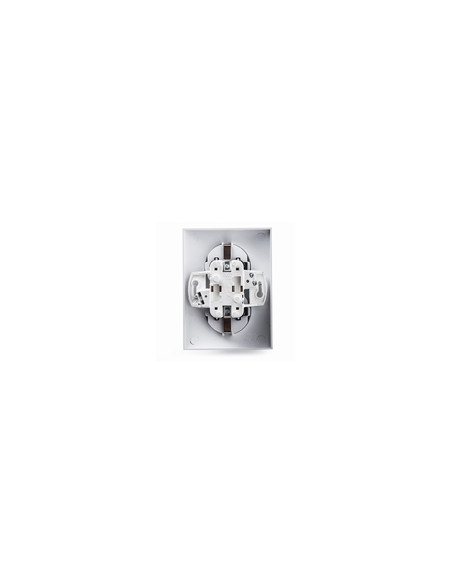 BASE ENCHUFE EMPOTRAR BLANCO DOBLE 16 A