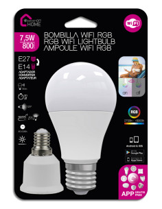 LAMPARA LED WIFI E27 RGB 9 W 2