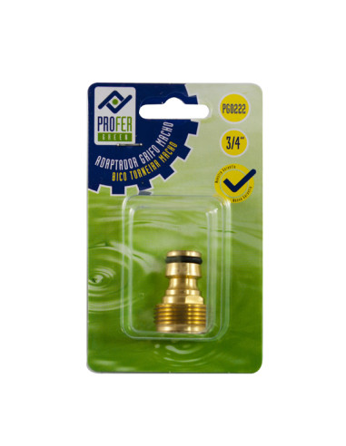 ADAPTADOR GRIFO MACHO LATON 3/4''