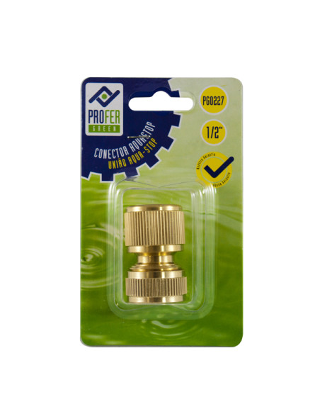 CONECTOR RAPIDO AQUASTOP LATON 1/2''