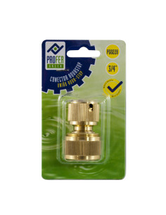CONECTOR RAPIDO AQUASTOP LATON 3/4'' 2