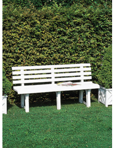 BANCO JARDIN RESINA BCO 147X49 CM