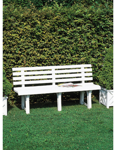 BANCO JARDIN RESINA BCO 147X49 CM