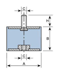 SOPORTE CIL MIXTO M-8 25X22 MM 2