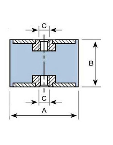 SOPORTE CIL HEMBRA M-10 40X28 MM