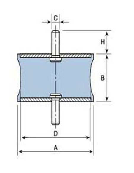 SOPORTE DIABOLO MACHO M-10 40X28MM