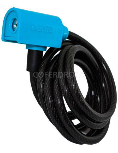 CABLE BLINDADO ESPIRAL AZUL 185 CM