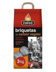 BRIQUETAS CARBON VEGETAL AUTOENCENDIDO 3 KG