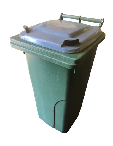 CONTENEDOR PLASTICO VERDE/VERDE 120 L