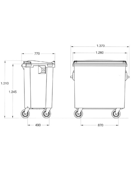 CONTENEDOR PLASTICO 800 L