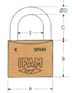CANDADO LATON 60 MM 2
